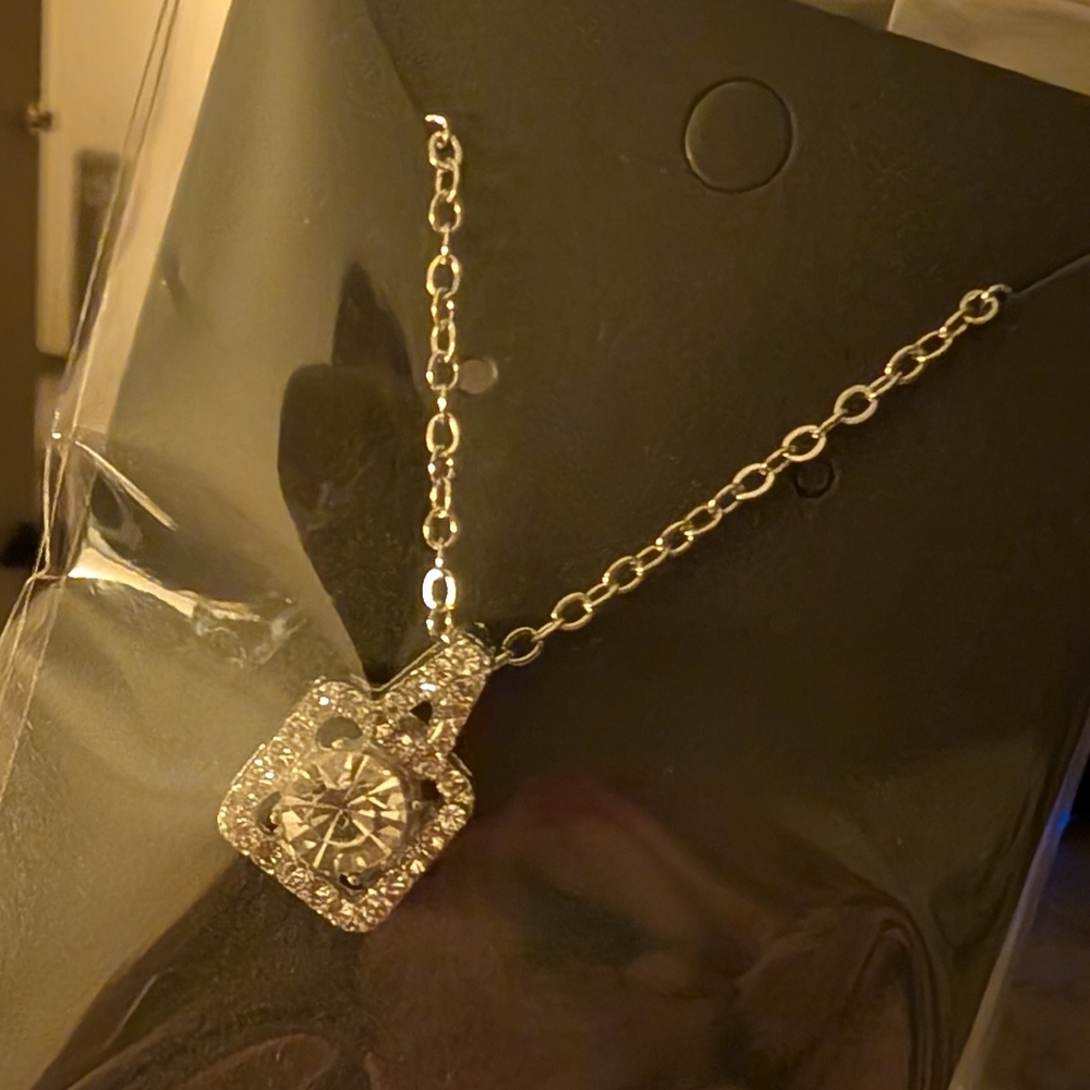 Sterling Silver Square Necklace